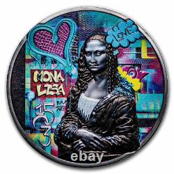 2023 Cook Islands 3 oz Silver Graffiti Art Mona Lisa SKU#280581