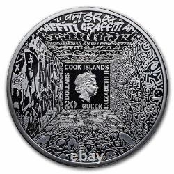 2023 Cook Islands 3 oz Silver Graffiti Art Mona Lisa SKU#280581