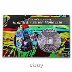2023 Cook Islands 3 oz Silver Graffiti Art Mona Lisa SKU#280581