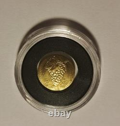 2023 Cook Islands $5 Ancient Greek Wine Grapes. 5 Gram. 9999 Gold Coin 1/2g Coa