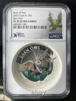2023 Cook Islands $5 Barn Owl PF70 Ultra Cameo