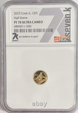 2023 Cook Islands $5 Half Dome Yosemite 0.5g Gold NGC PF70 Ultra Cameo