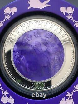 2023 Cook Islands 5 Oz Silver Mother Of Pearl Year Of The Rabbit