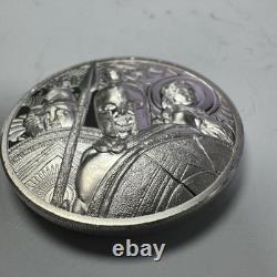 2023 Cook Islands $5 Sparta 1oz Silver Proof Coin UHR Warrior OGP