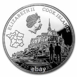 2023 Cook Islands 5 oz Silver Proof Mont Saint-Michel Stunning High Relief