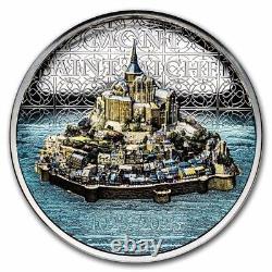 2023 Cook Islands 5 oz Silver Proof Mont Saint-Michel Stunning High Relief