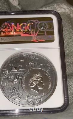 2023 Cook Islands Astrolabe 2 oz Silver Coin NGC MS 70 Antiqued Seven K 7k $10