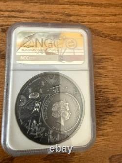 2023 Cook Islands Astrolabe 2oz Silver $10 Coin NGC MS70 Antiqued Seven K Holder