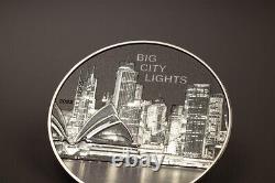 2023 Cook Islands Big City Lights Sydney 1oz Silver Colored Proof Coin