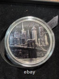 2023 Cook Islands Big City Lights Sydney 1oz Silver Proof Coin. NEW YORK