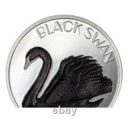 2023 Cook Islands Black Swan 2 oz Black Proof Silver Coin 30254