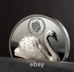 2023 Cook Islands Black Swan 2 oz Black Proof Silver Coin 30254