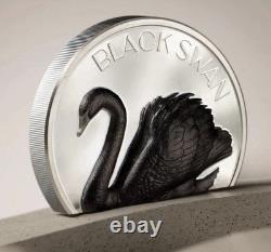 2023 Cook Islands Black Swan 2 oz Black Proof Silver Coin 30254
