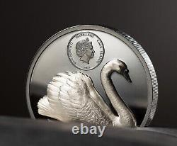 2023 Cook Islands Black Swan 2oz Silver Black Proof Coin