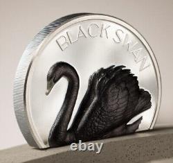 2023 Cook Islands Black Swan 2oz Silver Black Proof Coin