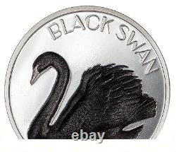 2023 Cook Islands Black Swan 2oz Silver Black Proof Coin