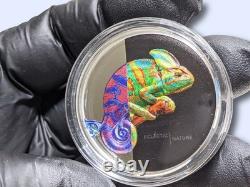2023 Cook Islands CHAMELEON Eclectic Nature 1 Oz Silver Coin $5