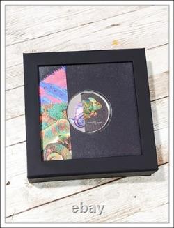 2023 Cook Islands CHAMELEON Eclectic Nature 1 Oz Silver Coin $5