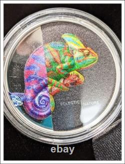 2023 Cook Islands CHAMELEON Eclectic Nature 1 Oz Silver Coin $5