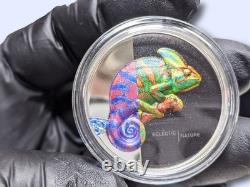 2023 Cook Islands CHAMELEON Eclectic Nature 1 Oz Silver Coin $5