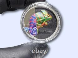2023 Cook Islands CHAMELEON Eclectic Nature 1 Oz Silver Coin $5