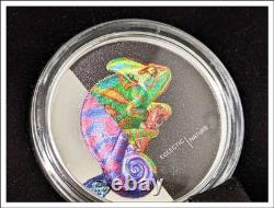 2023 Cook Islands CHAMELEON Eclectic Nature 1 Oz Silver Coin $5