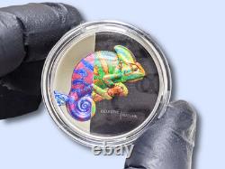 2023 Cook Islands CHAMELEON Eclectic Nature 1 Oz Silver Coin $5
