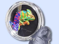 2023 Cook Islands CHAMELEON Eclectic Nature 1 Oz Silver Coin $5