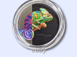 2023 Cook Islands CHAMELEON Eclectic Nature 1 Oz Silver Coin $5