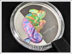 2023 Cook Islands CHAMELEON Eclectic Nature 1 Oz Silver Coin $5