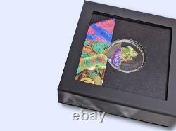2023 Cook Islands CHAMELEON Eclectic Nature 1 Oz Silver Coin $5