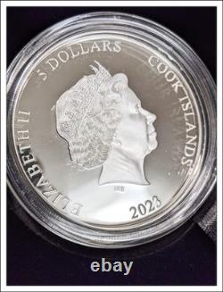 2023 Cook Islands CHAMELEON Eclectic Nature 1 Oz Silver Coin $5