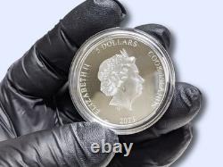 2023 Cook Islands CHAMELEON Eclectic Nature 1 Oz Silver Coin $5