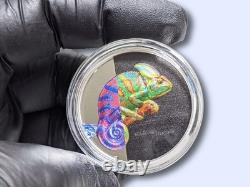 2023 Cook Islands CHAMELEON Eclectic Nature 1 Oz Silver Coin $5