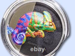 2023 Cook Islands CHAMELEON Eclectic Nature 1 Oz Silver Coin $5