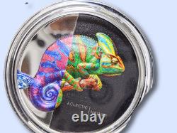2023 Cook Islands CHAMELEON Eclectic Nature 1 Oz Silver Coin $5