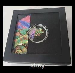 2023 Cook Islands Eclectic Nature Chameleon 1oz. 999 NGC PF70 BNG042