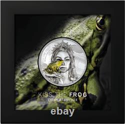 2023 Cook Islands Eye of a Fairytale Kiss the Frog 2oz Silver Proof Coin