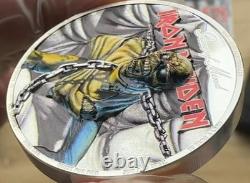 2023 Cook Islands Iron Maiden Piece of Mind 2 Oz Colorized Silver Coin