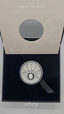 2023 Cook Islands King Of The South LION 1oz Silver Coin. PROOF 1000 pieces