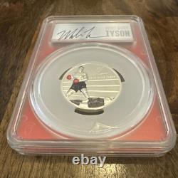 2023 Cook Islands Mike Tyson 2oz. 999 Silver PCGS PR70 DCAM $10 Signed FS