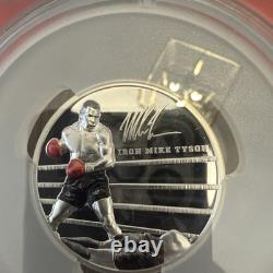 2023 Cook Islands Mike Tyson 2oz. 999 Silver PCGS PR70 DCAM $10 Signed FS