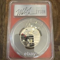 2023 Cook Islands Mike Tyson 2oz. 999 Silver PCGS PR70 DCAM $10 Signed FS
