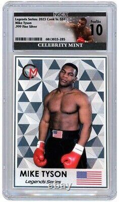 2023 Cook Islands Mike Tyson 3g SILVER Foil Coin Card Graded NGCx 10