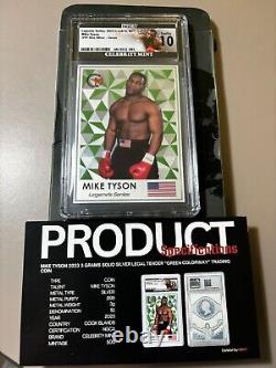 2023 Cook Islands Mike Tyson Green Colorway NGCx 10 Silver Coin Card