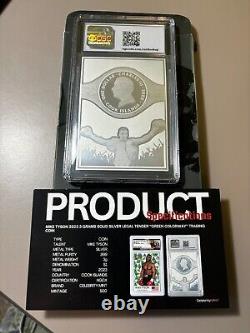 2023 Cook Islands Mike Tyson Green Colorway NGCx 10 Silver Coin Card