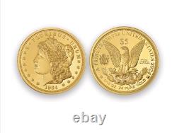 2023 Cook Islands Morgan Dollar Gold Coin 1/10 oz of. 24 Gold. 0239 AGW