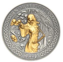 2023 Cook Islands Norse Gods Hel 2 oz Silver Coin 500 Mintage