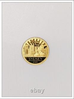 2023 Cook Islands PF 70 Sydney $5 Gold Coin 0.5gr