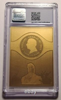 2023 Cook Islands Pink Ric Flair. 5 Gram 999 Gold Card/coin Ngcx Pl10 Mintage 50 2023 Cook Islands Pink Ric Flair. 5 Gram 999 Gold Card/coin Ngcx Pl10 Mintage 50